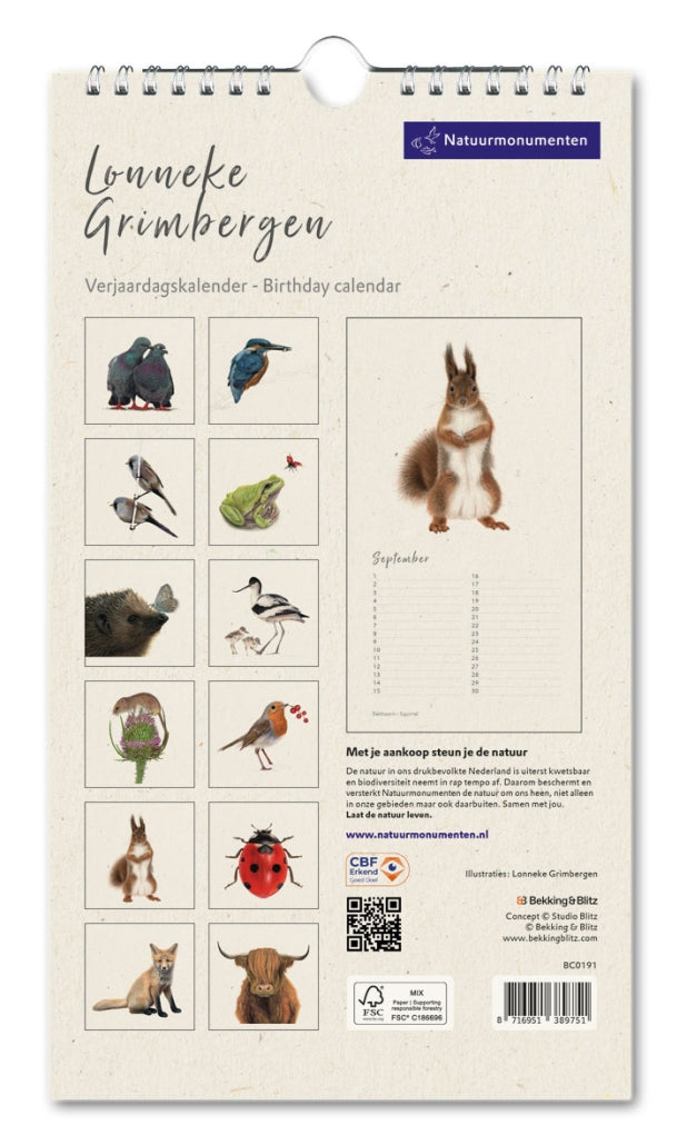 BB - Birthday Calendar - Lonneke Grimbergen - Nature