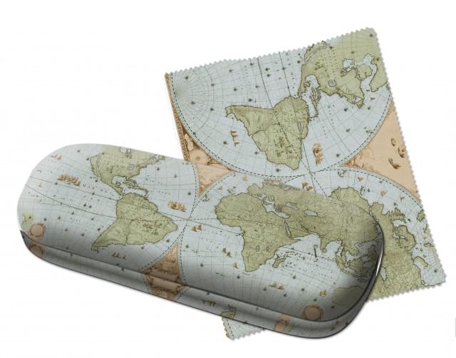 Glasses Case - Map of the World