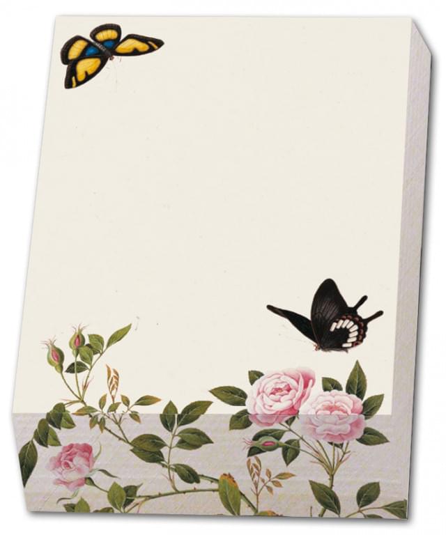 Memo Pad - Roses in bud and bloom Chinese School, The Fitzwilliam Museum