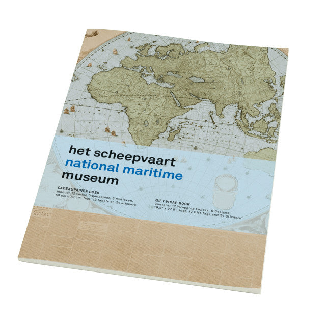 Gift Wrap Book - National Maritime Museum - Wandkaart van de wereld door Joan Blaeu, Het Scheepvaartmuseum