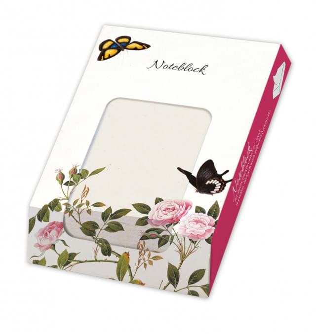 Memo Pad - Roses in bud and bloom Chinese School, The Fitzwilliam Museum