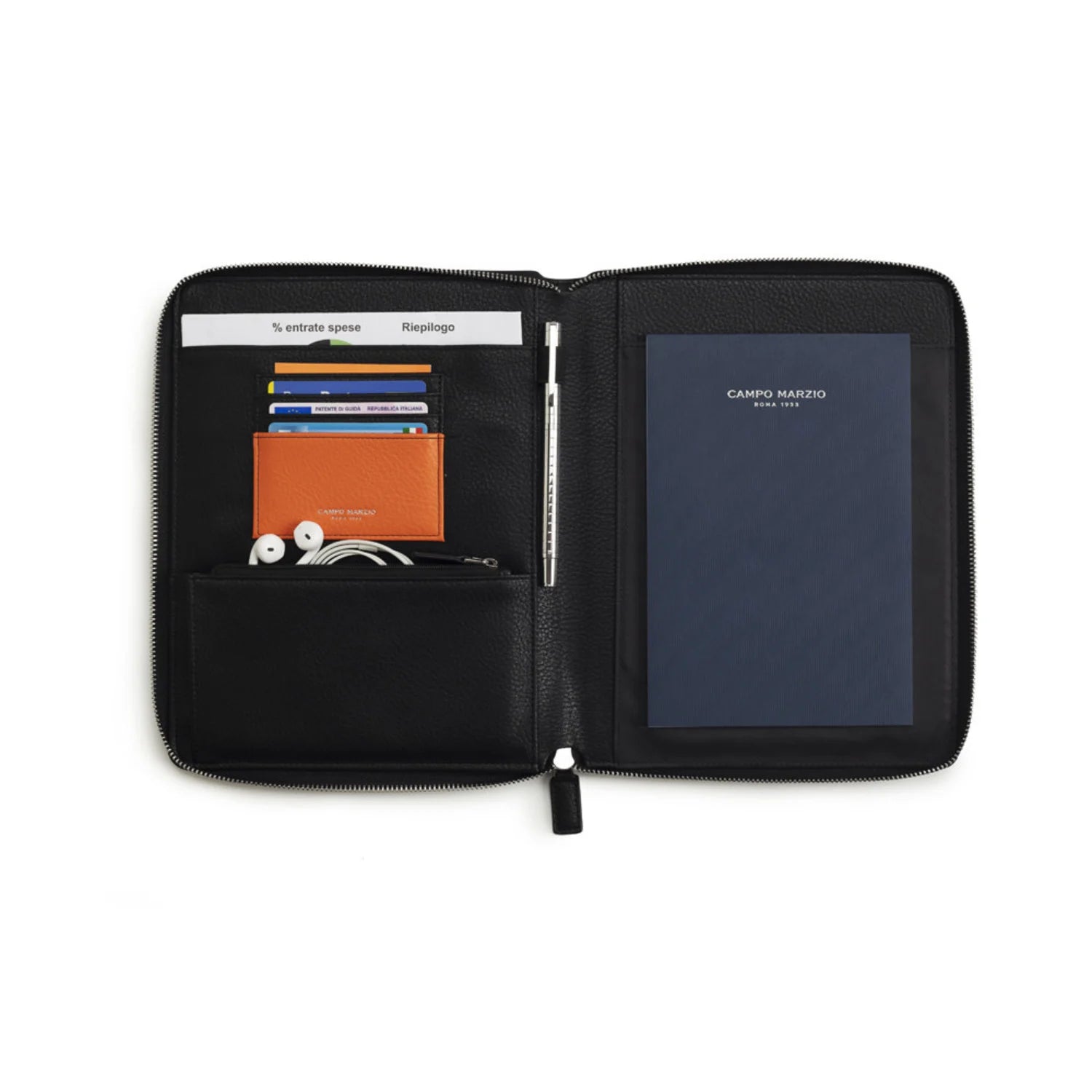 CM - A5 Albert Portfolio w zip - Black