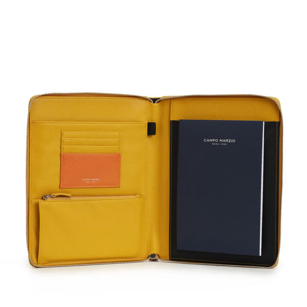 CM - A5 Albert Portfolio w zip - Canary Yellow