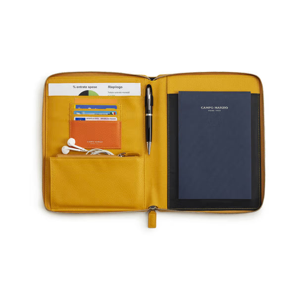 CM - A5 Albert Portfolio w zip - Canary Yellow
