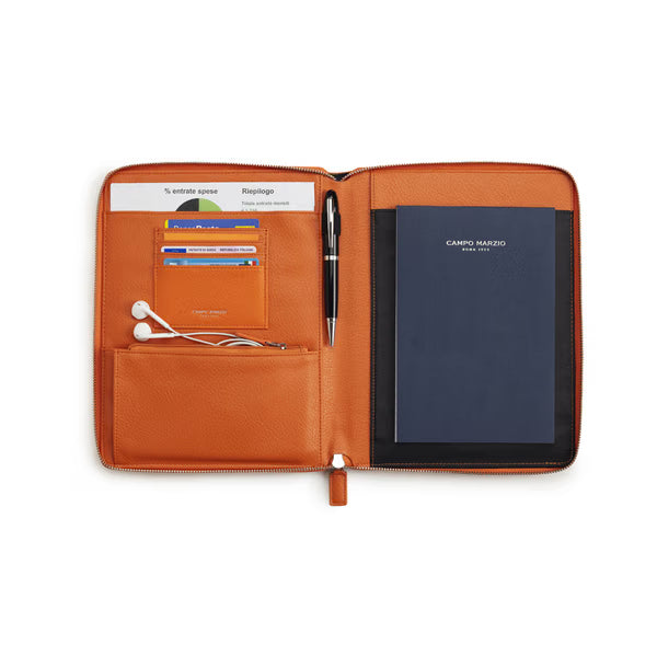 CM - A5 Albert Portfolio w zip - Orange