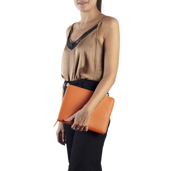 CM - A5 Albert Portfolio w zip - Orange