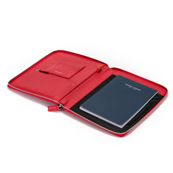 CM - A5 Albert Portfolio w zip - Cherry Red