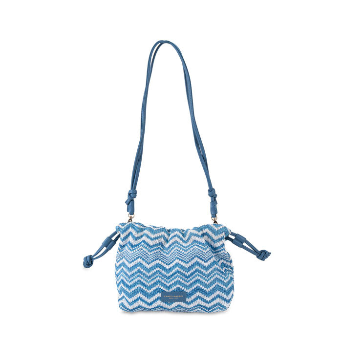 CM - Bon Bon Crossbody Bag in Fabric - Blue Jeans