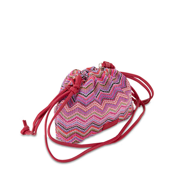 CM - Bon Bon Crossbody Bag in Fabric - Pink