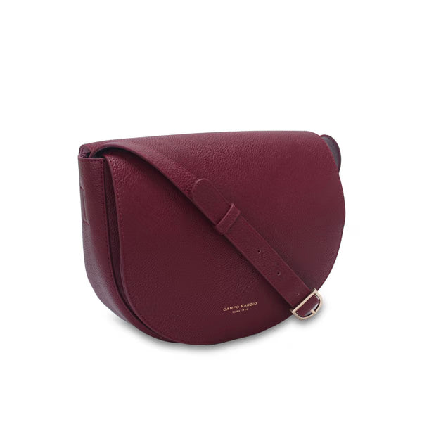 CM - Christina Saddle Bag - Burgundy w Pink
