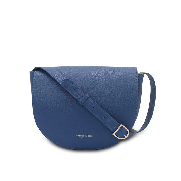 CM - Christina Saddle Bag - Dark Denim w Moss Green