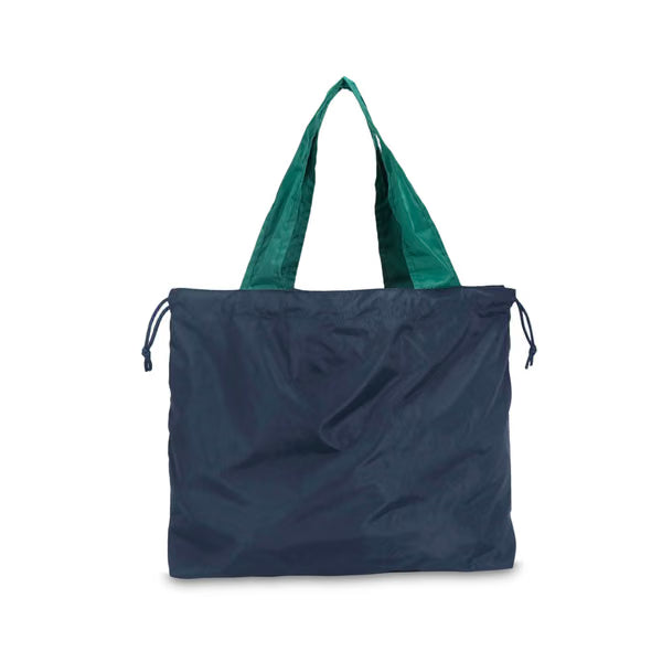 CM - Citrine Foldable Bag - Navy w Emerald Green