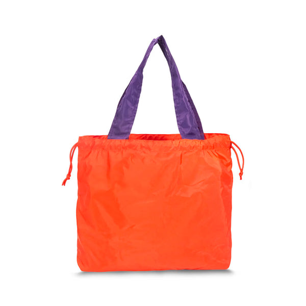 CM - Citrine Foldable Bag - Orange w Violet