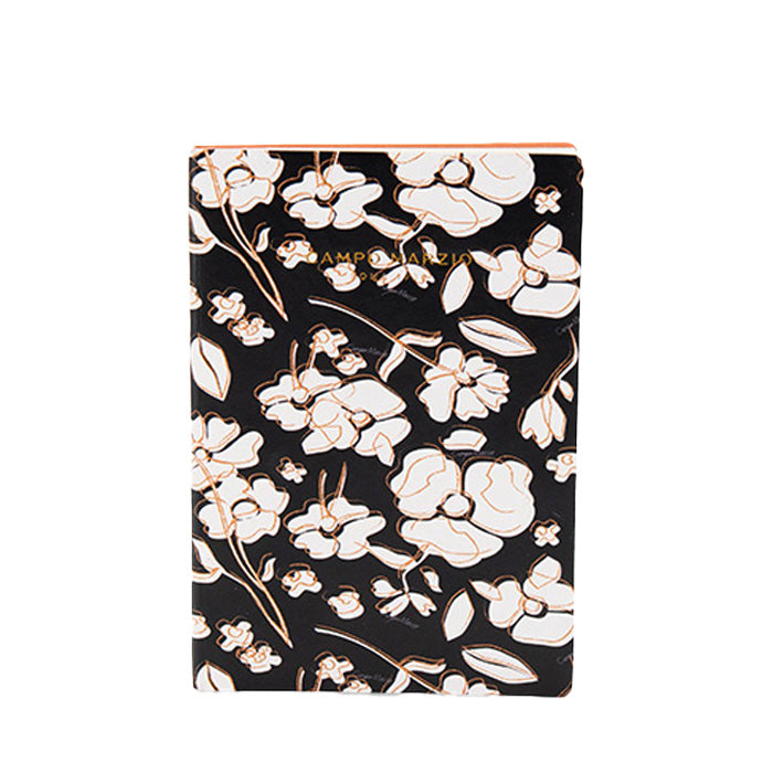 CM - Floral Embossed Journal - 13 x 18 cm - Black w White