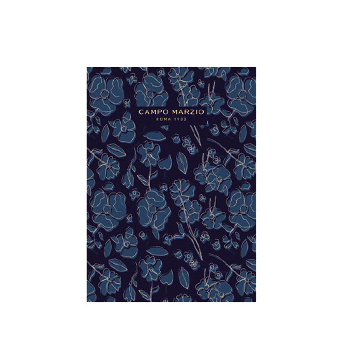 CM - Floral Embossed Journal - 13 x 18 - Black w Petrol Green