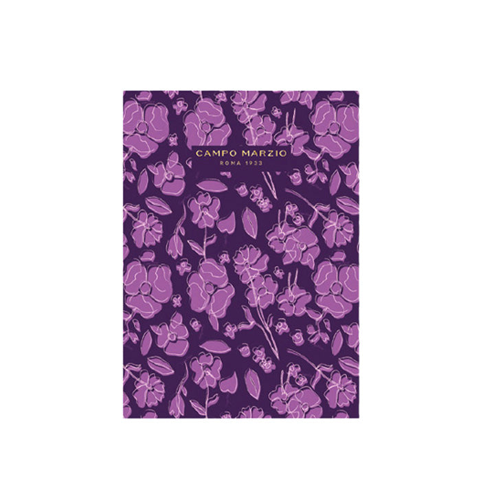CM - Floral Embossed Journal - 13 x 18 - Violet w Mauve