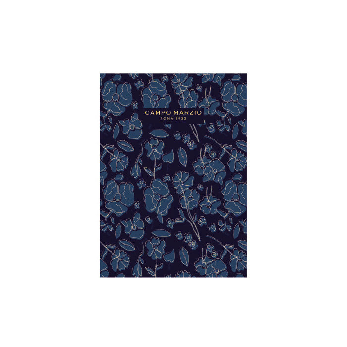 CM - Floral Embossed Notebook - A6 - Black w Petrol Green
