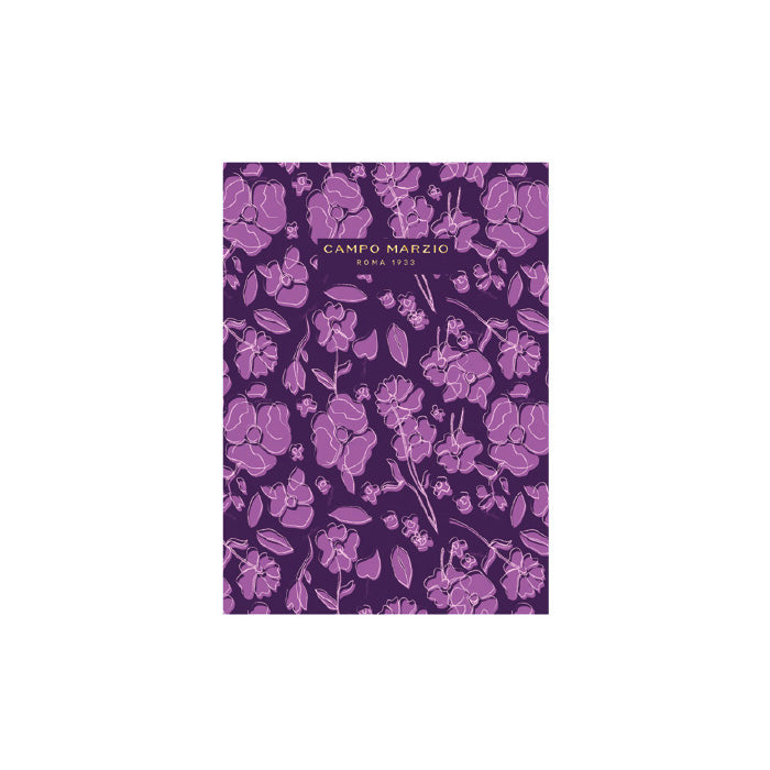 CM - Floral Embossed Notebook - A6 - Violet w Mauve