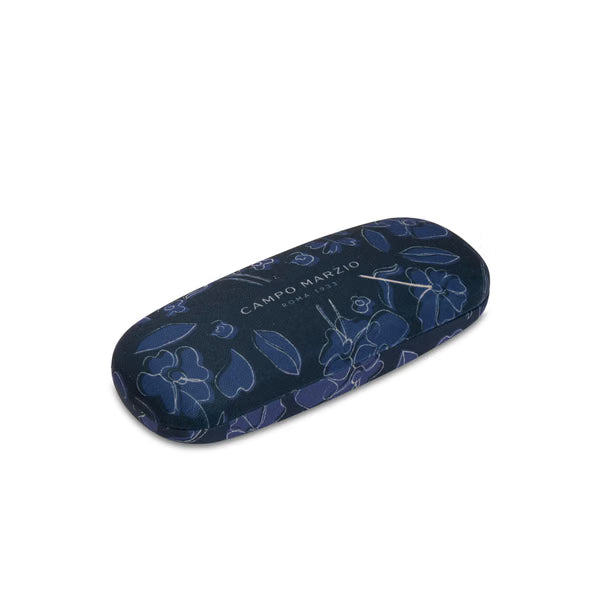 CM - Floral Glasses Case - Black w Petrol Green