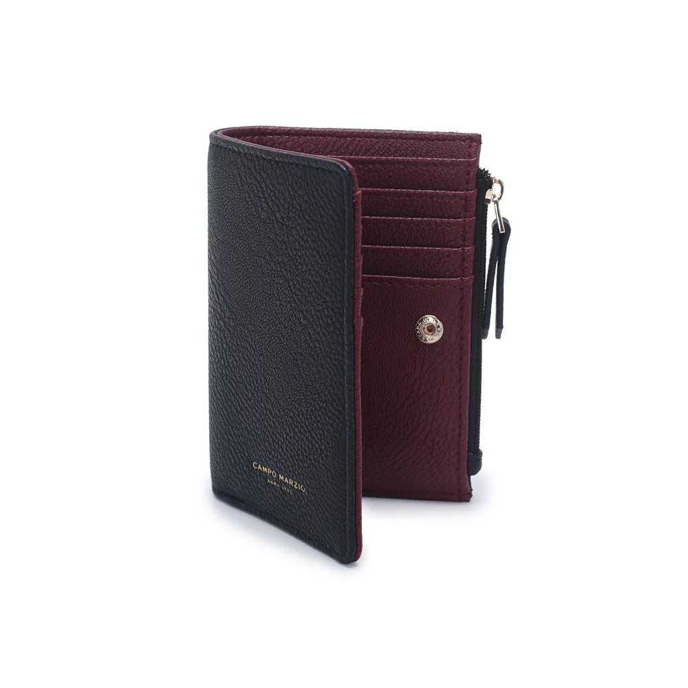 CM - Janelle Wallet - Black w Burgundy