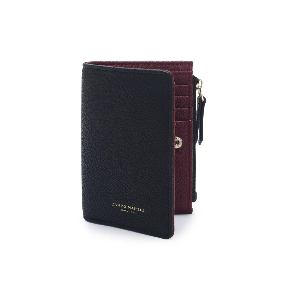 CM - Janelle Wallet - Black w Burgundy
