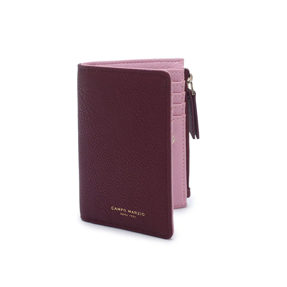 CM - Janelle Wallet - Burgundy w Pink