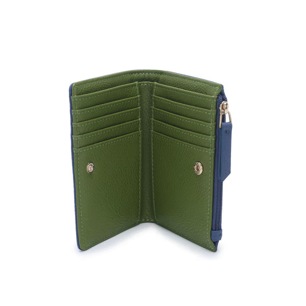 CM - Janelle Wallet - Dark Denim w Moss Green