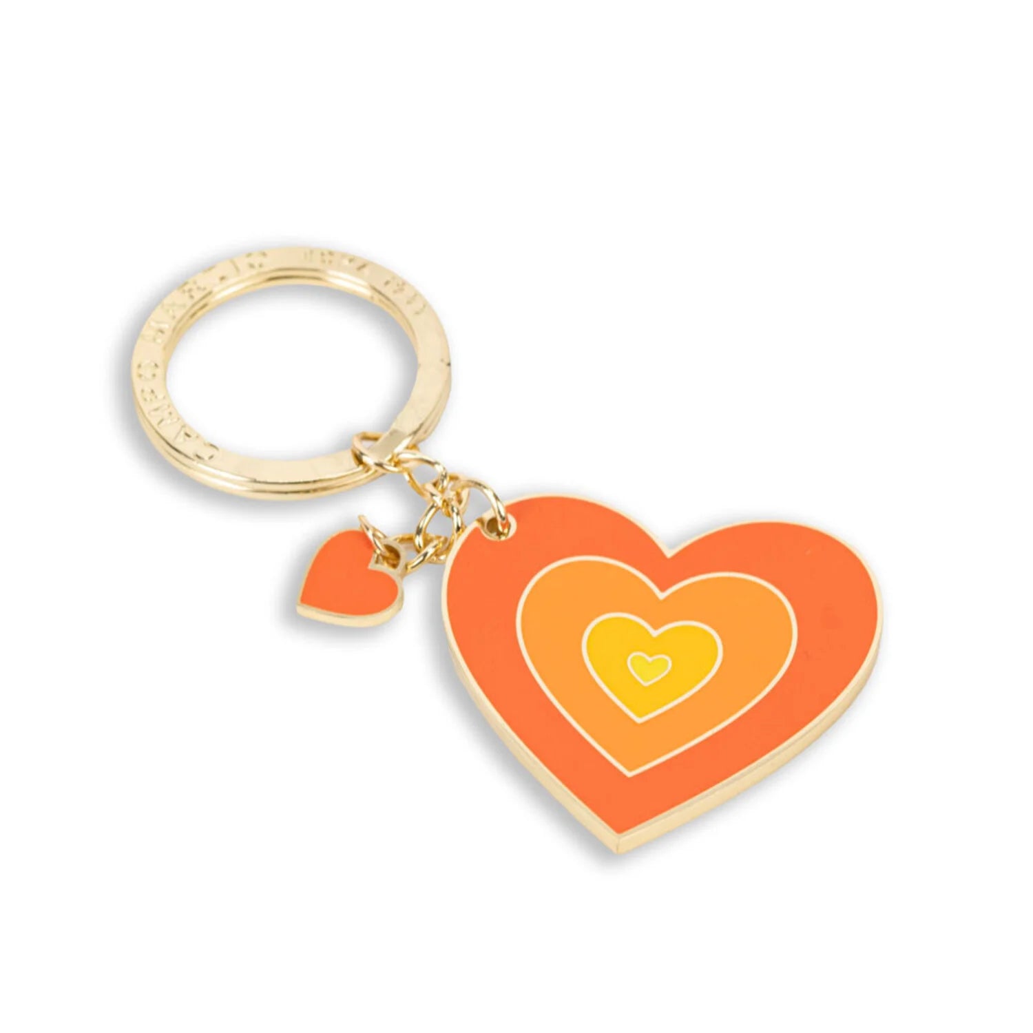 CM - Key Ring - Heart - Orange