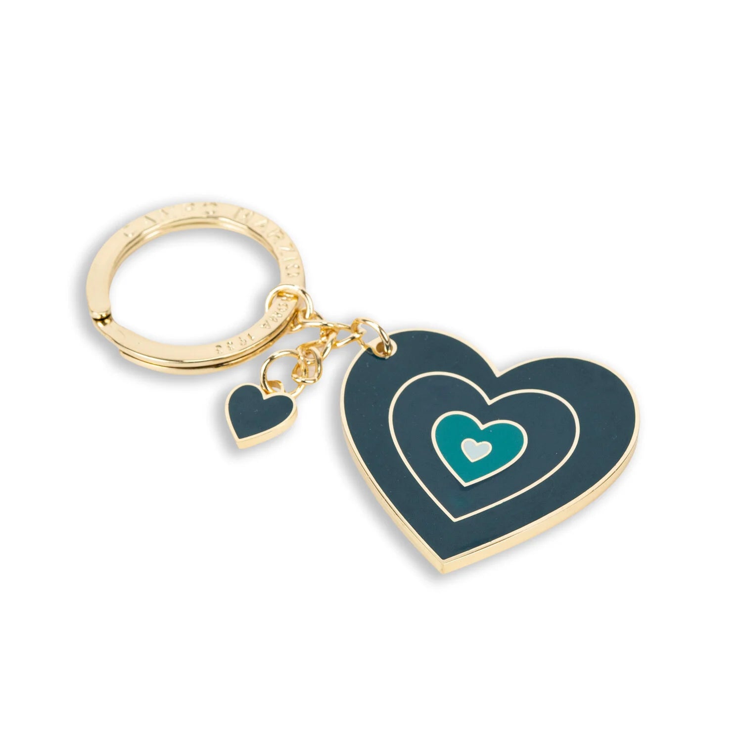 CM - Key Ring - Heart - Petrol Green
