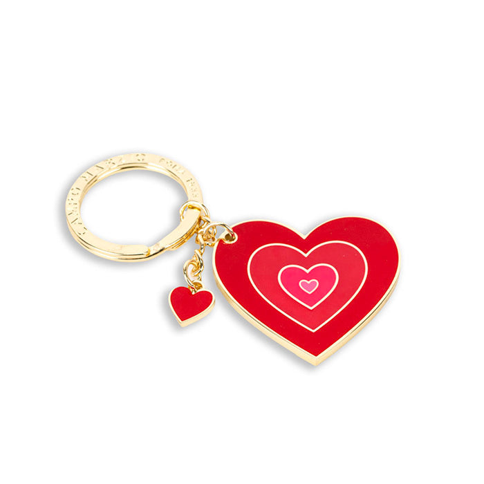 CM - Key Ring - Heart - Cherry Red