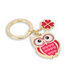 CM - Key Ring - Owl - Fuchsia