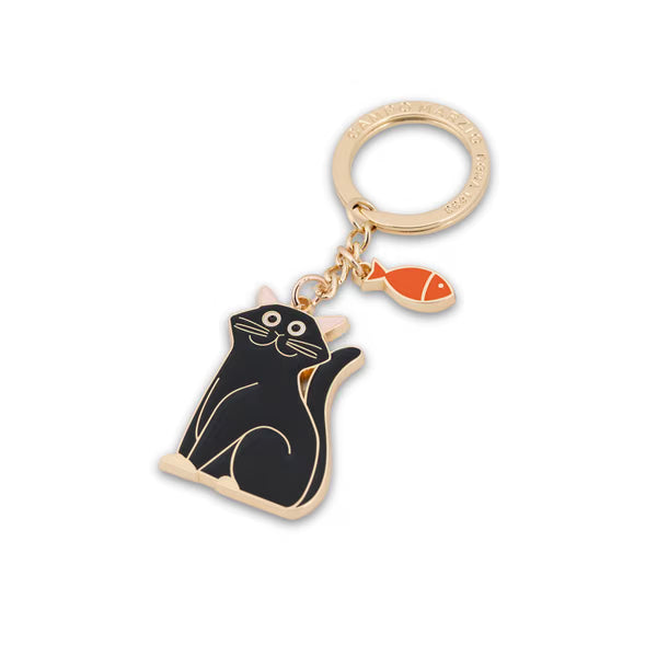 CM - Key Ring - Cat - Black