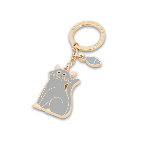 CM - Key Ring - Cat - Grey