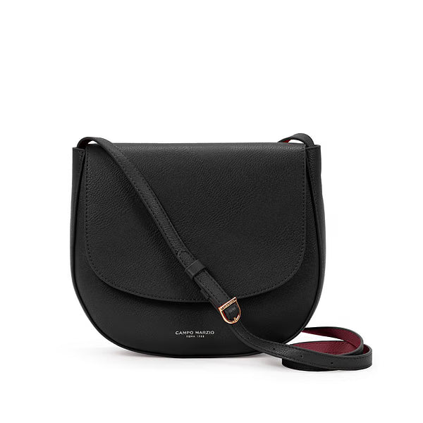 CM - Kym Saddle Bag - Black w Burgundy