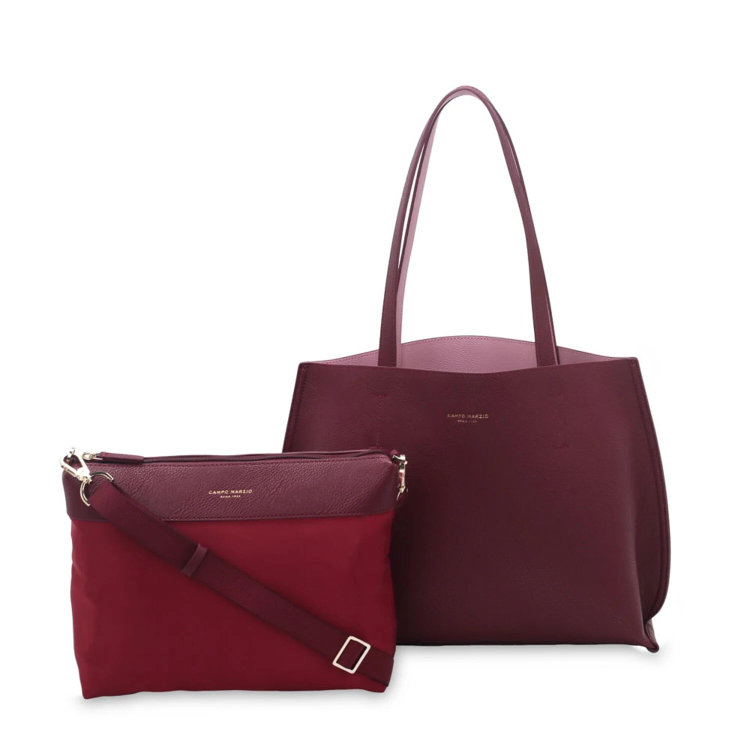 CM - Tote - Tina Tote Bag - Burgundy w Pink