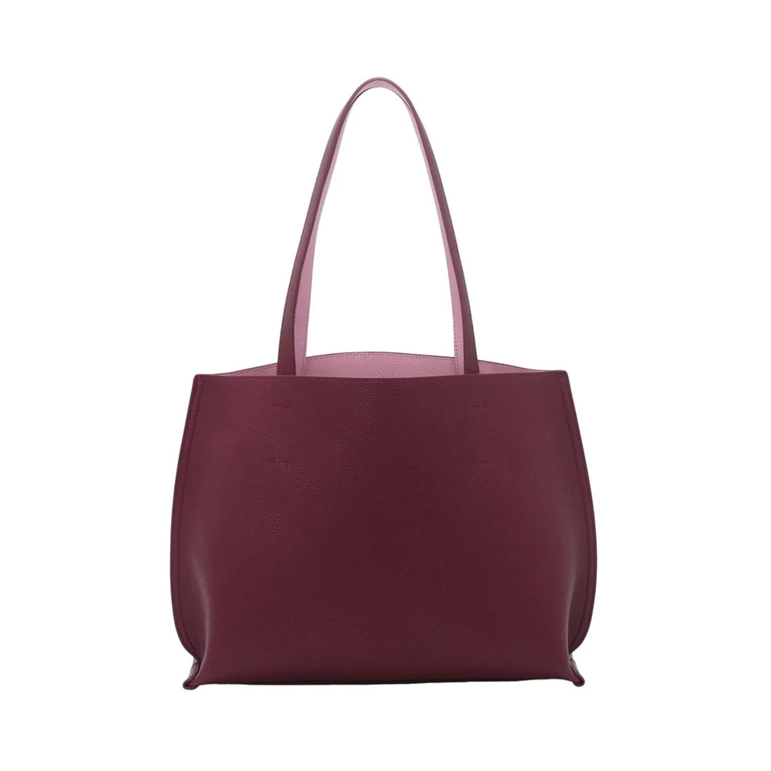 CM - Tote - Tina Tote Bag - Burgundy w Pink