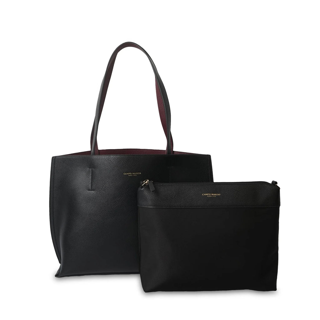 CM - Tina Tote Bag - Black/Burgundy