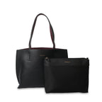 CM - Tina Tote Bag - Black/Burgundy