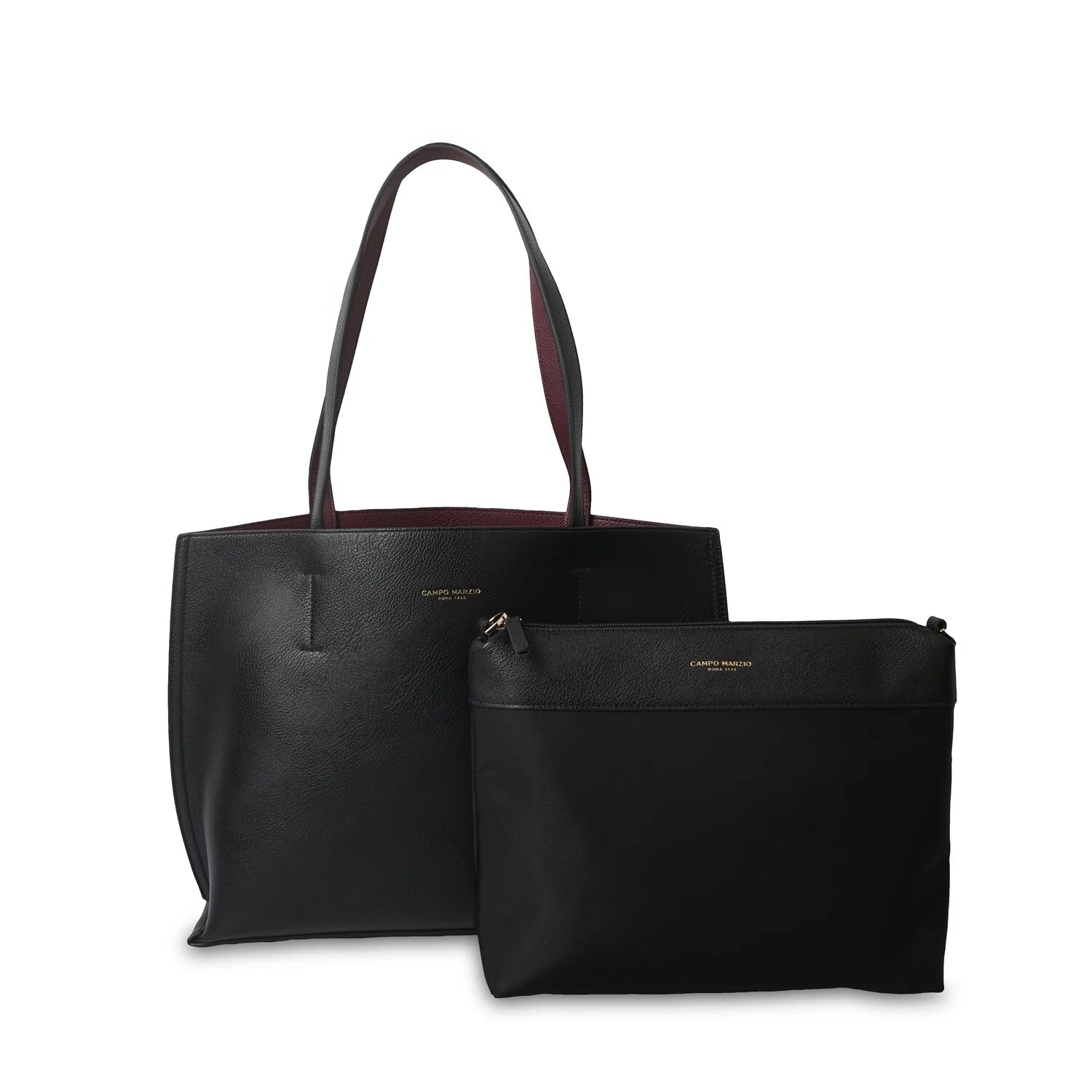 CM - Tina Tote Bag - Black/Burgundy