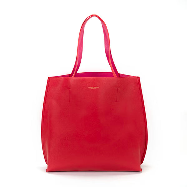 CM - Iconic Reversible Tote - Cherry Red w Fuchsia