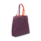 CM - Iconic Tote Bag - Plum w Tangerine