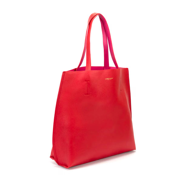 CM - Iconic Reversible Tote - Cherry Red w Fuchsia