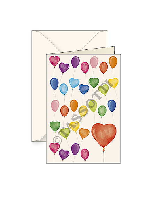 Card T - Coloured Balloons