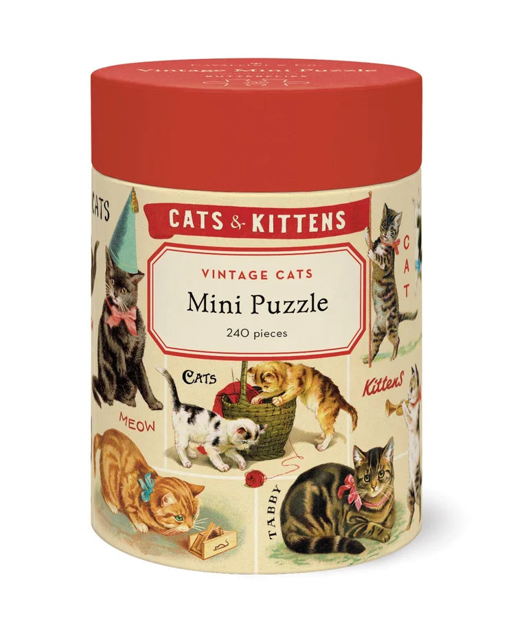 Mini Jigsaw Puzzle - Vintage Cats