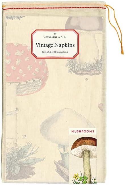 Napkins - set of 4 - Mushrooms