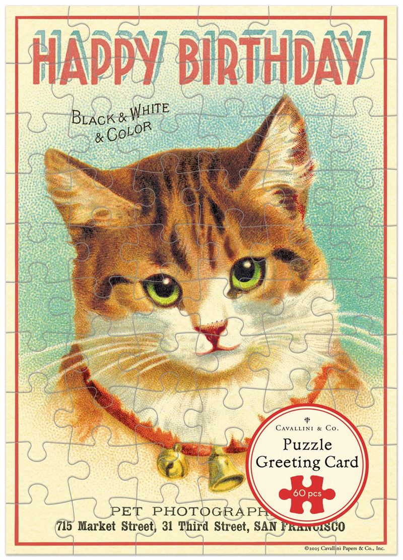 A Card Jigsaw Puzzle - Happy Birthday Cat
