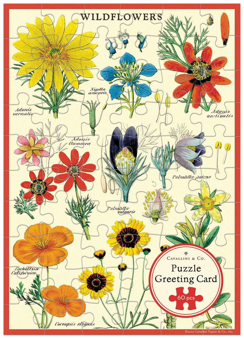 A Card Jigsaw Puzzle - Wildflowers