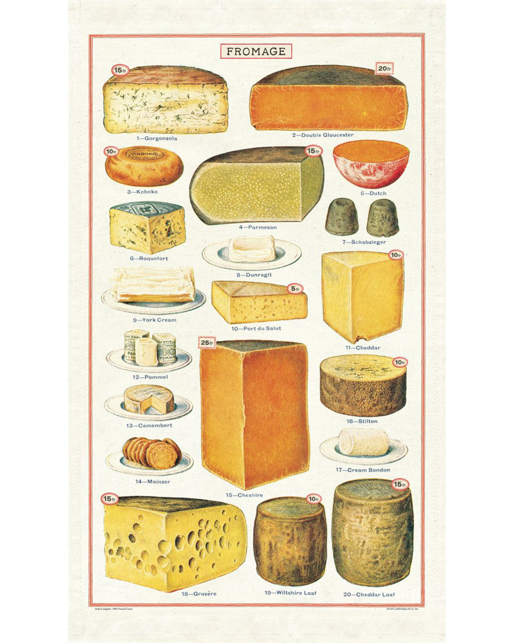 Tea Towel - Cheese