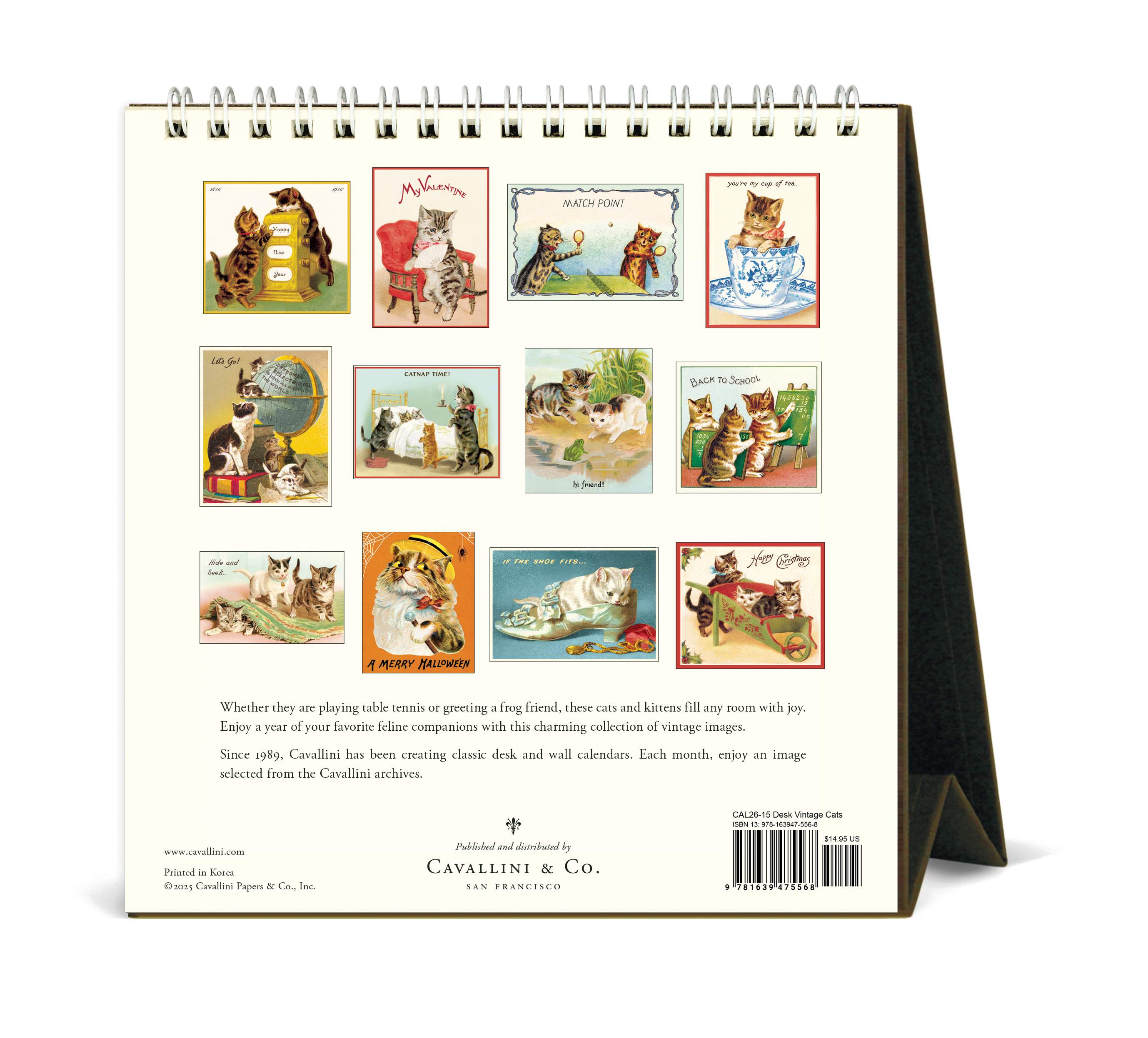 Desk Calendar - Vintage Cats