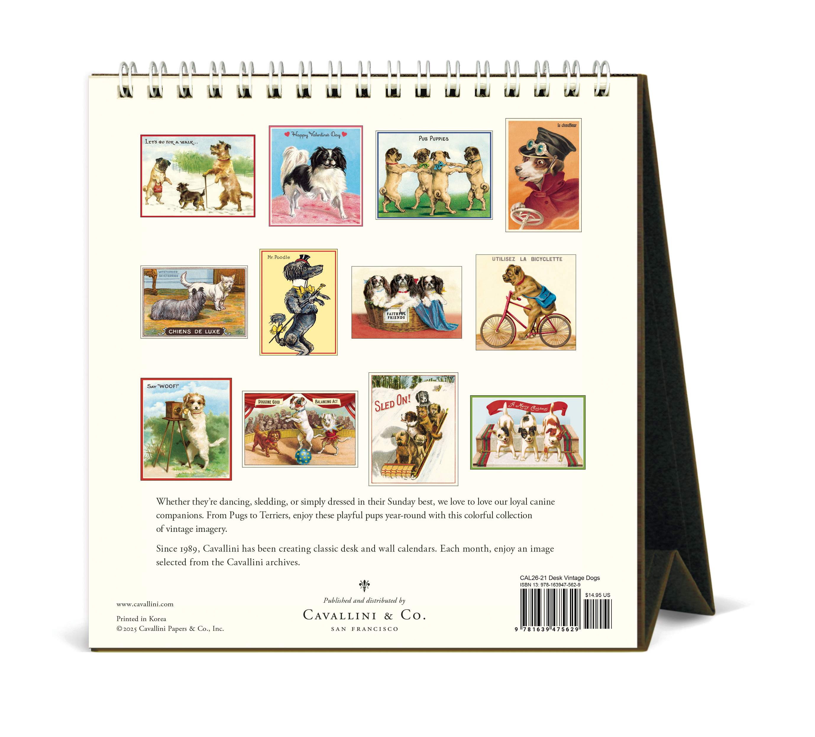 Desk Calendar - Vintage Dogs